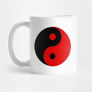 Yin Yang in black and green Mug